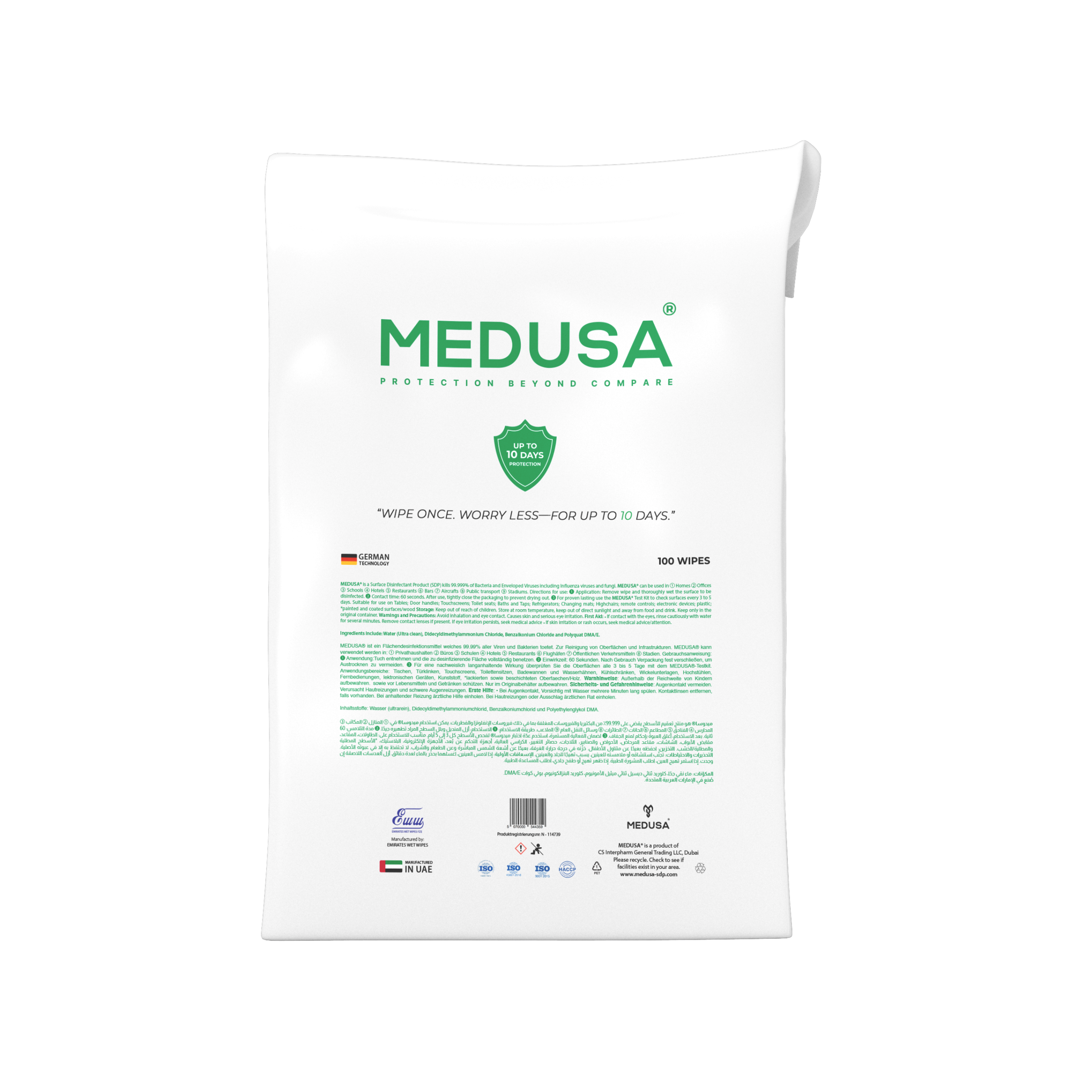 MEDUSA - Alcohol Free - 100 wipes canister refill 01