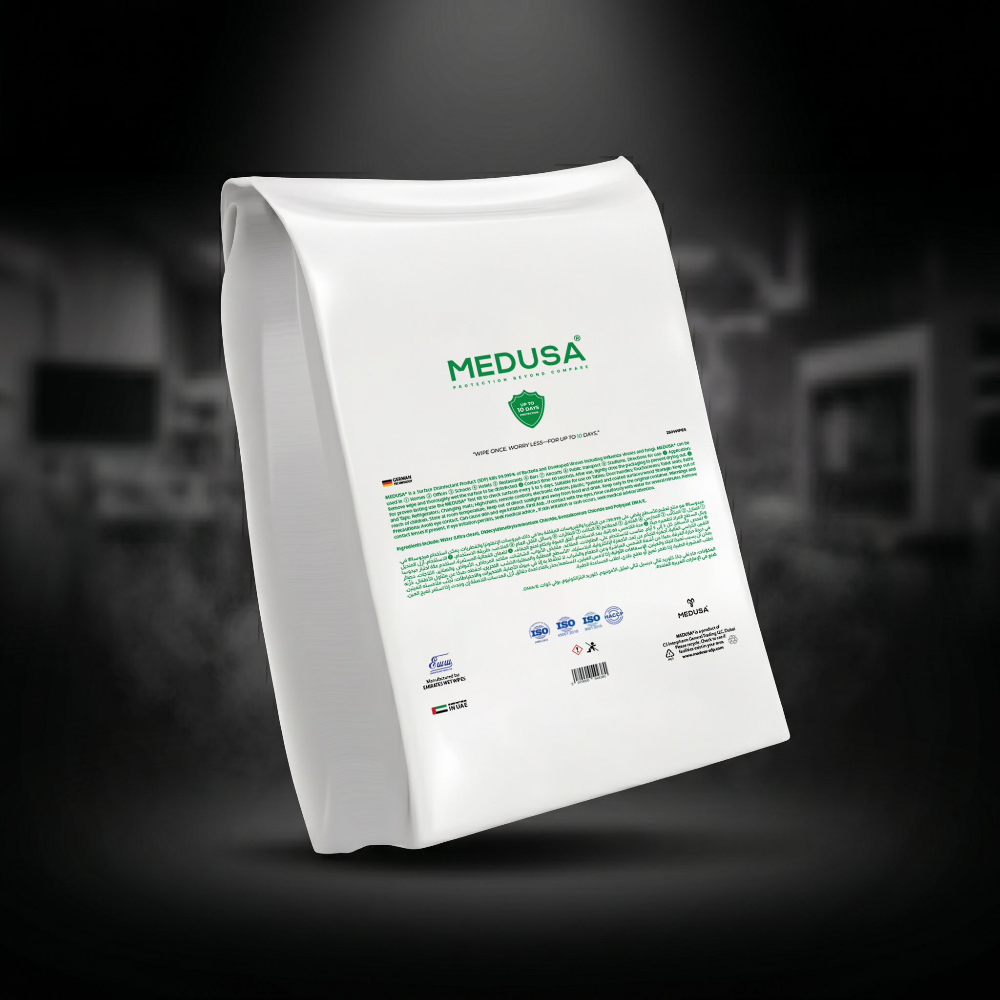 MEDUSA - Alcohol Free - canister & bucket refill wipes 01